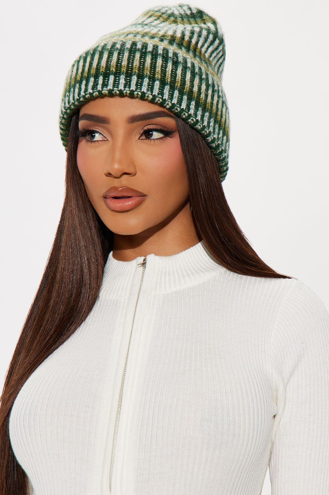 Sweater Weather Beanie - Green/combo Product Image