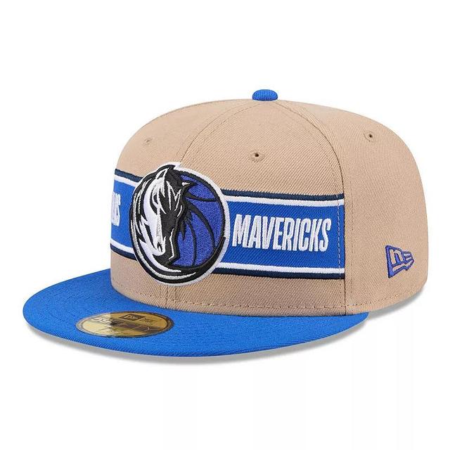 New Era Mens Tan Dallas Mavericks 2024 Nba Draft 59FIFTY Fitted Hat - Tan, Blue Product Image