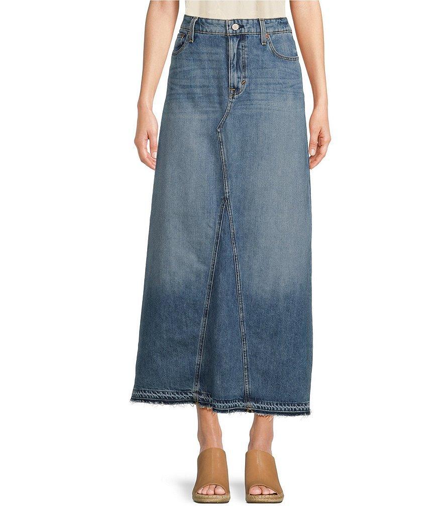 Lucky Brand Denim High Rise Maxi Skirt Product Image