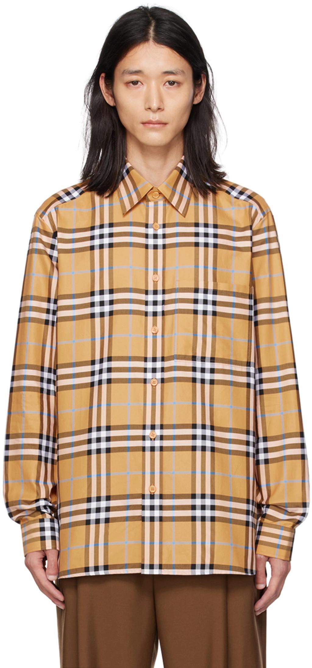 Regular Orange Check Shirt Product Image