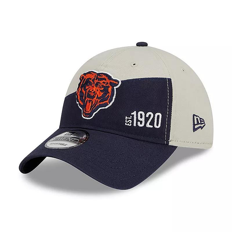 Mens New Era Cream/Navy Chicago Bears 2023 Sideline Historic 9TWENTY Adjustable Hat Product Image