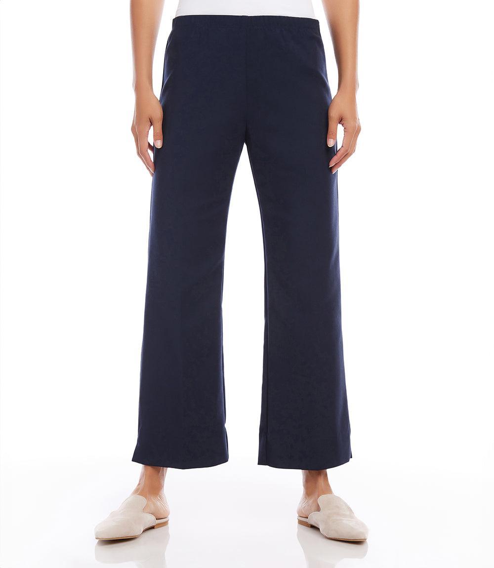 Karen Kane Women's Cropped Wide Leg Pants, , Polyester/Cotton/Spandex Product Image