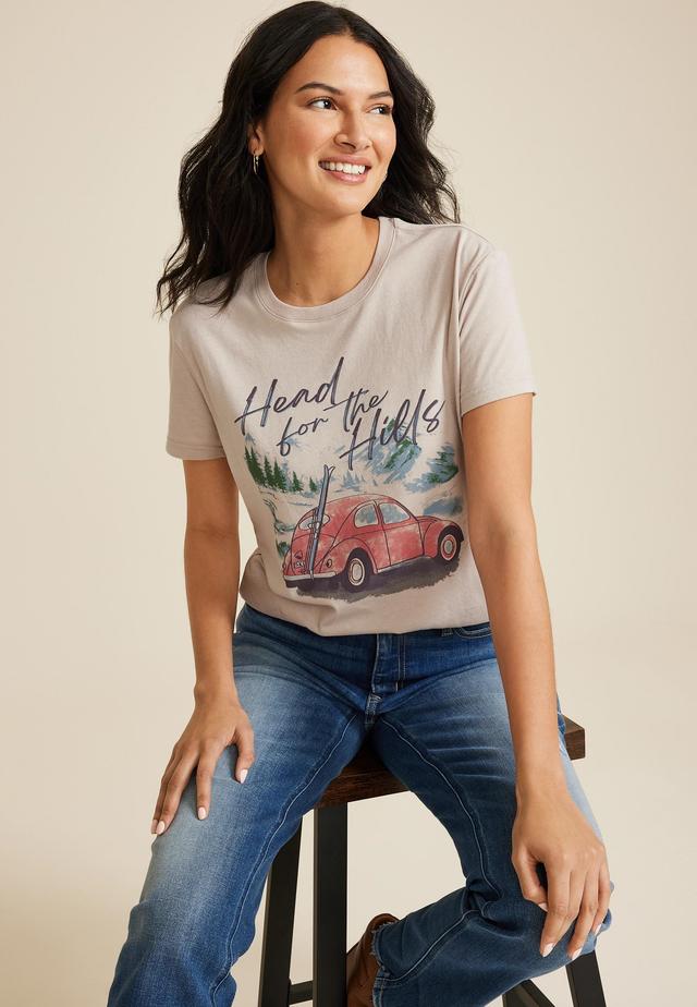 Head For The Hills Oversized Fit Graphic Tee Product Image