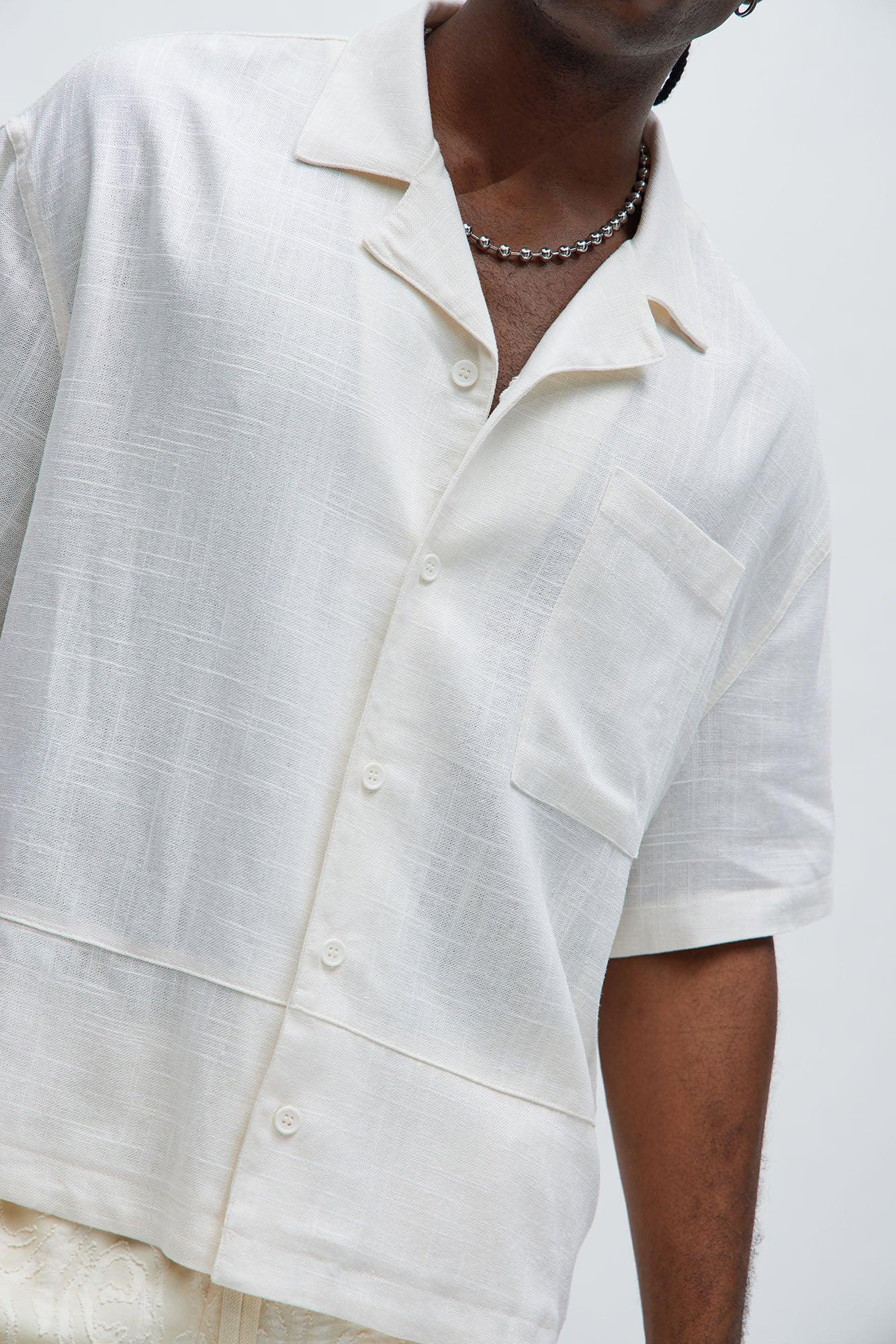 Silas Linen Shirt - Cream Product Image