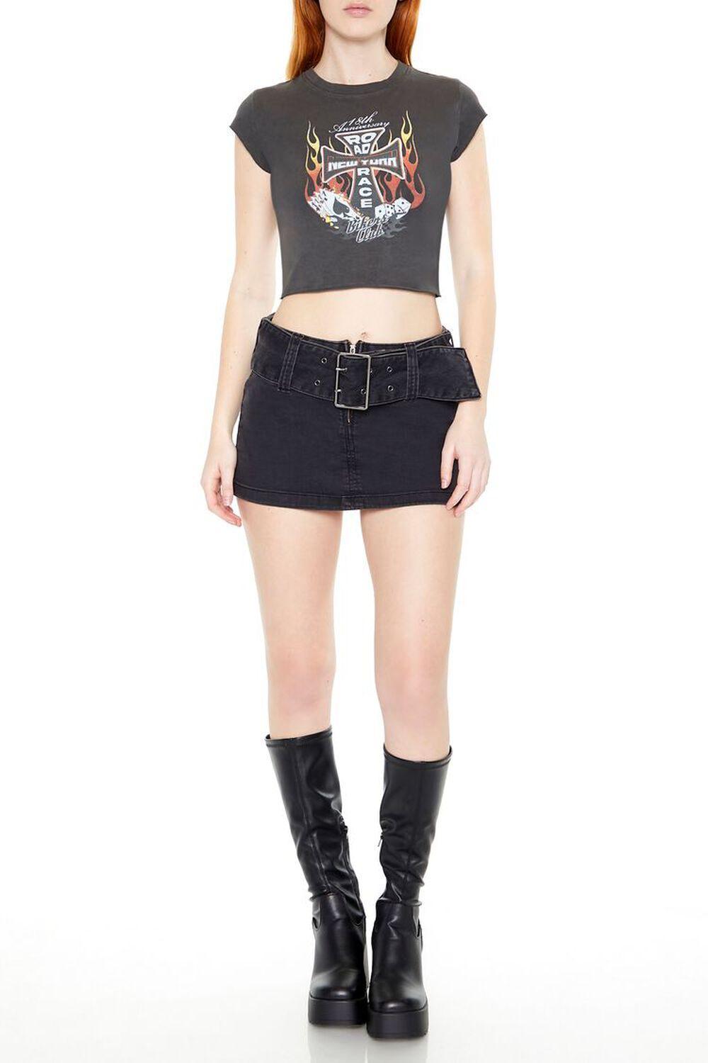 Bikers Club Graphic Cropped Tee | Forever 21 Product Image