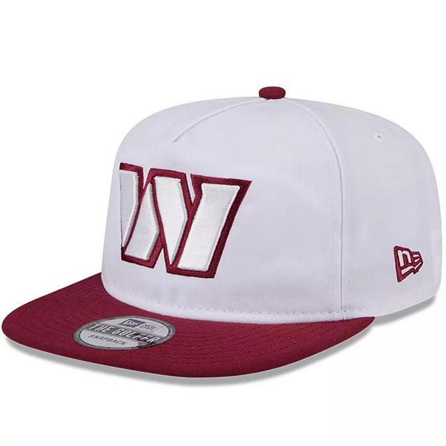 Mens New Era White/Burgundy Washington Commanders 2024 NFL Training Camp Golfer Snapback Hat Product Image