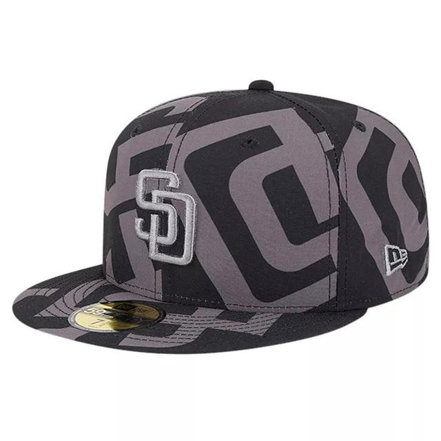 Mens New Era San Diego Padres Logo Fracture 59FIFTY Fitted Hat Product Image