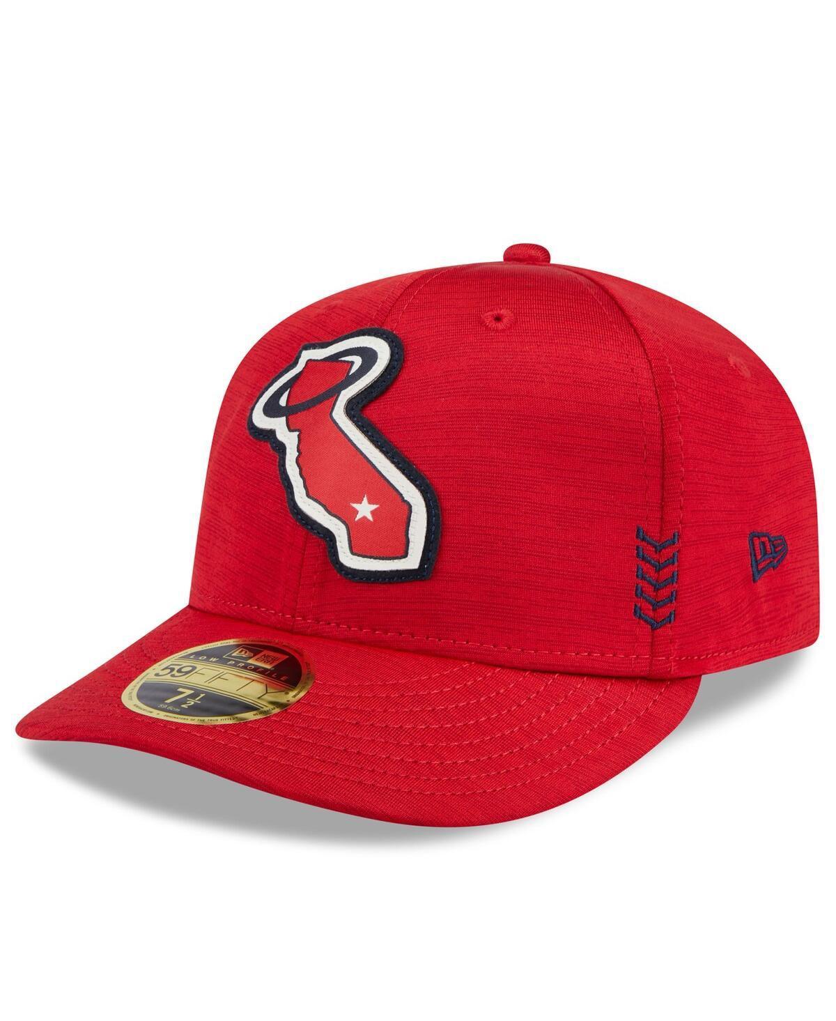 Mens New Era Red Los Angeles Angels 2024 Clubhouse Low Profile 59FIFTY Fitted Hat Product Image