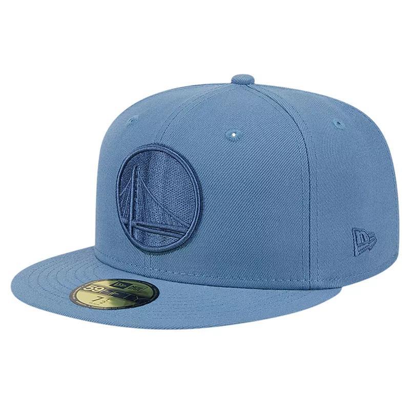 Mens New Era Blue Golden State Warriors Color Pack Faded Tonal 59FIFTY Fitted Hat Product Image