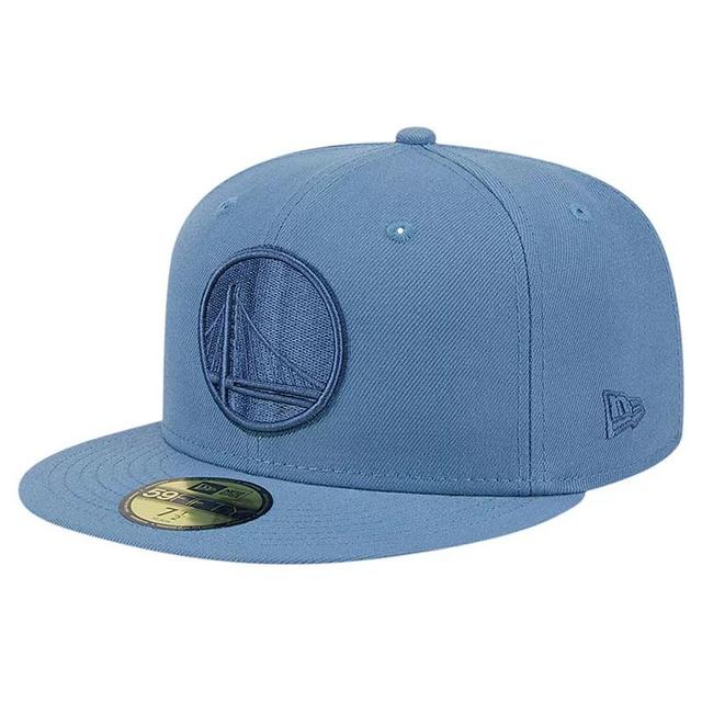 Mens New Era Blue Golden State Warriors Color Pack Faded Tonal 59FIFTY Fitted Hat Product Image