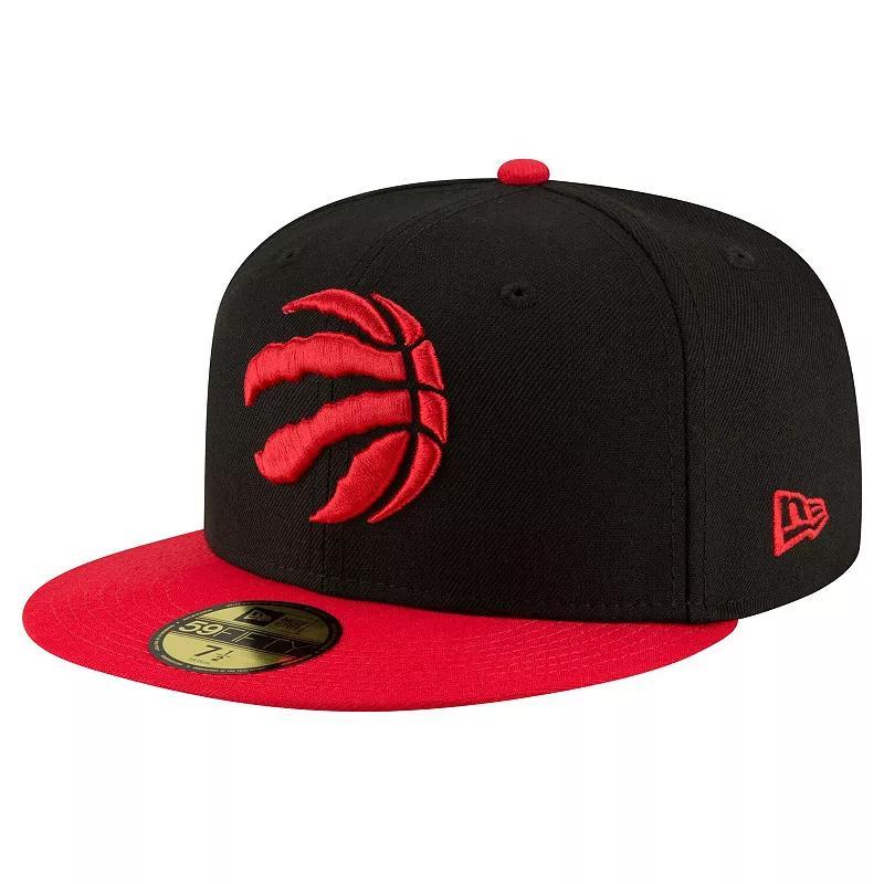 Mens New Era Black/Red Toronto Raptors 2-Tone 59FIFTY Fitted Hat Product Image