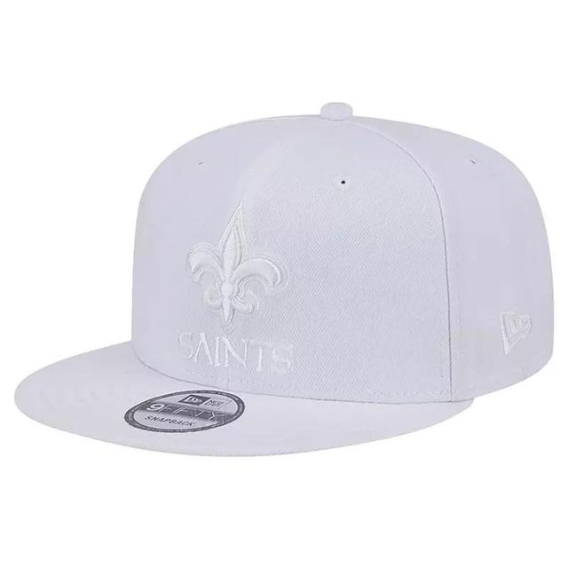 Mens New Era New Orleans Saints Main White 9FIFTY Snapback Hat Product Image