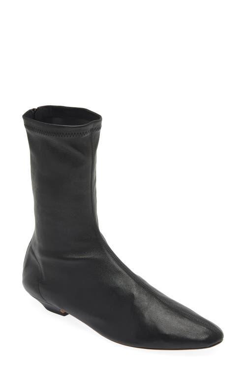 KHAITE Apollo Leather Ankle Boots In Black Product Image