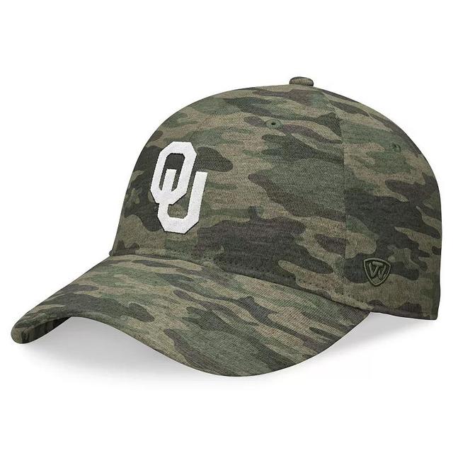 Mens Top of the World Camo Oklahoma Sooners OHT Military Appreciation Hound Adjustable Hat Product Image