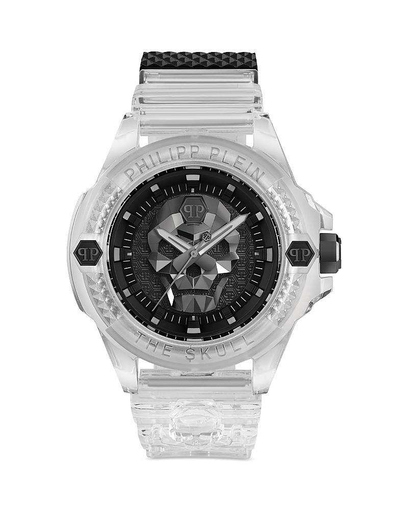 Philipp Plein Mens The $kull Transparent Silicone Strap Watch 45mm Product Image