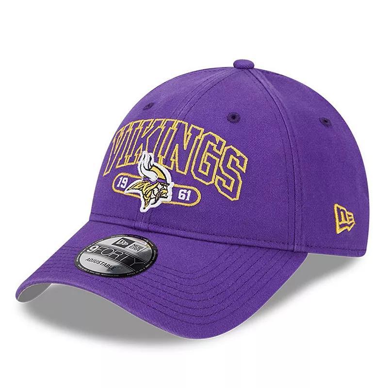 Mens New Era Minnesota Vikings Outline 9FORTY Snapback Hat Product Image