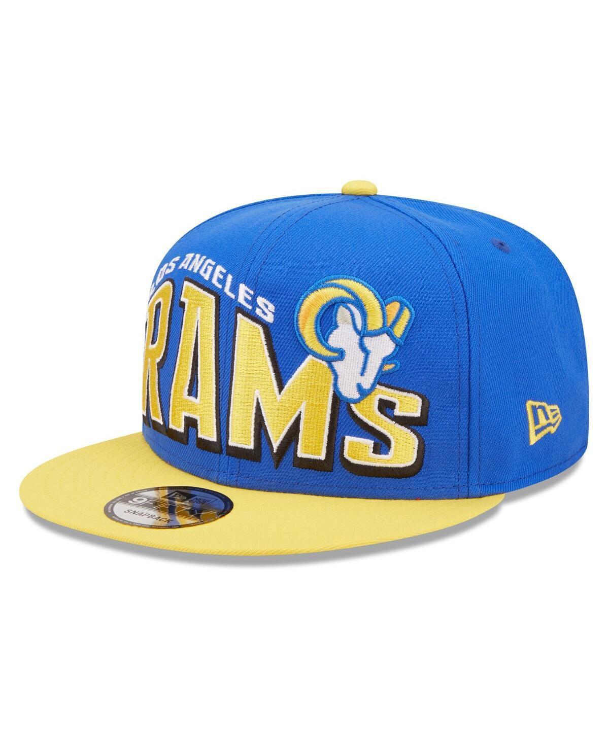 Mens New Era Royal Los Angeles Rams Wordmark Flow 9FIFTY Snapback Hat - Royal Product Image