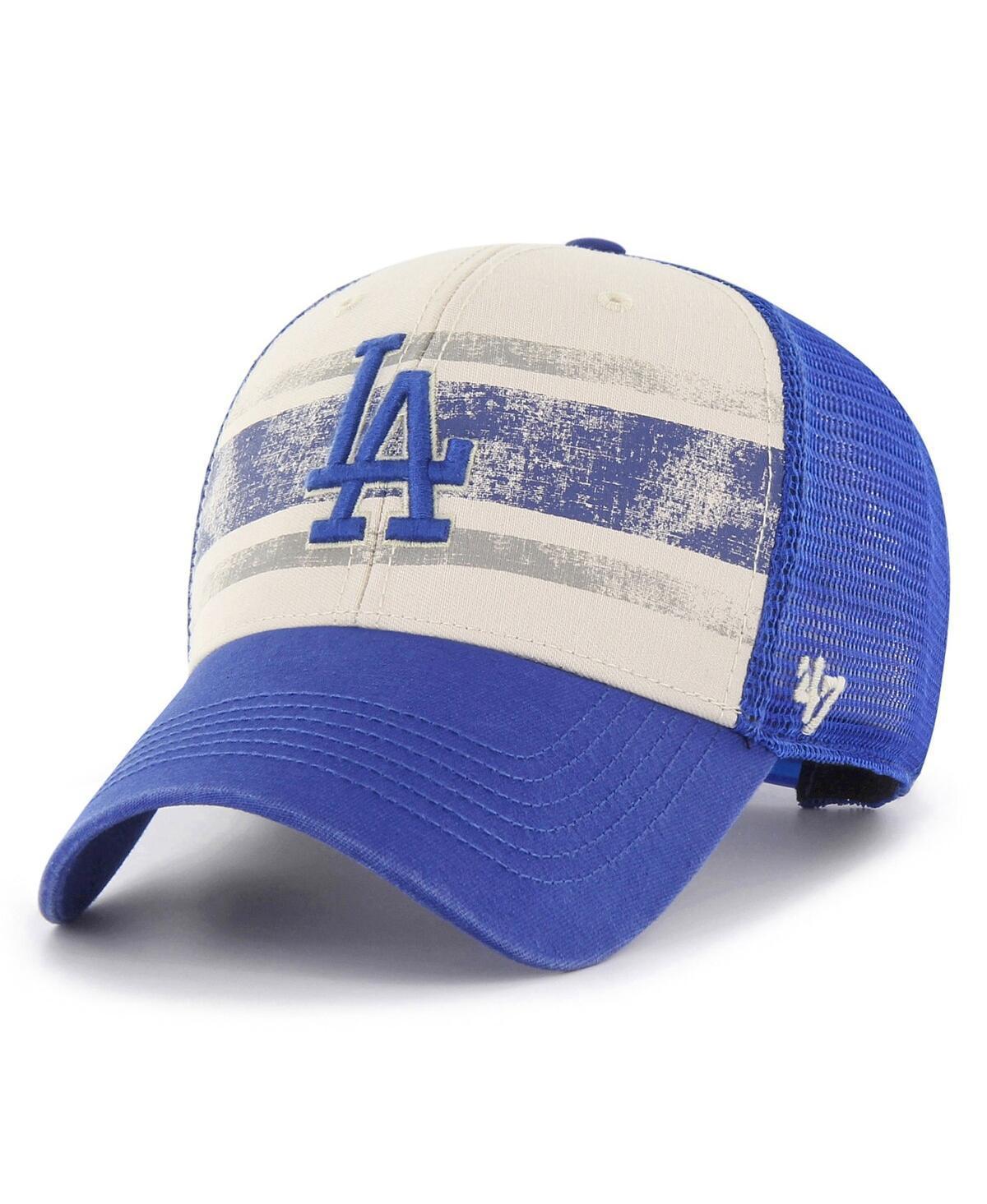 Mens 47 Cream/Royal Los Angeles Dodgers Breakout MVP Trucker Adjustable Hat, Beige Over Product Image