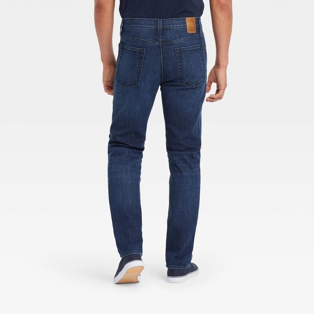 Men's Slim Fit Jeans - Goodfellow & Co™ Dark Blue Wash 30x34 Product Image