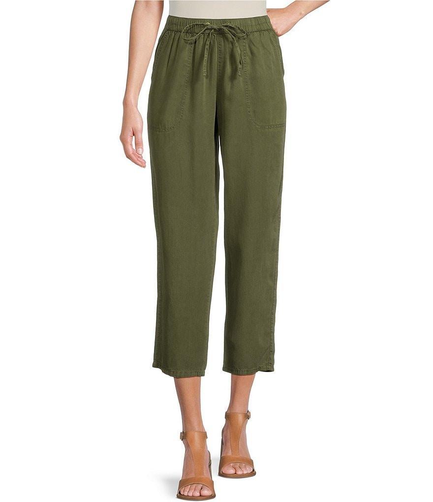 Nurture by Westbound Drawstring Elastic Waist Cropped Utility Pants Product Image