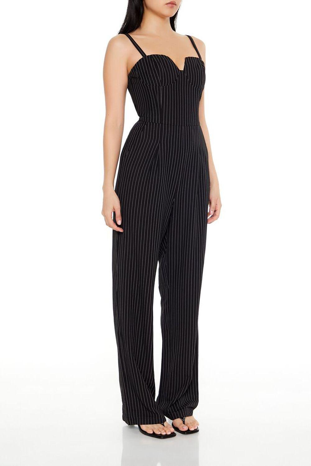 Pinstriped Sweetheart Jumpsuit | Forever 21 Product Image