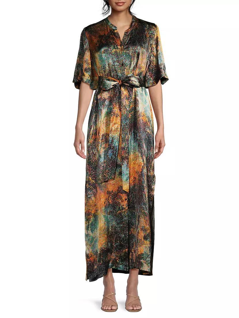 Magic Eye Silk Shirtdress Product Image