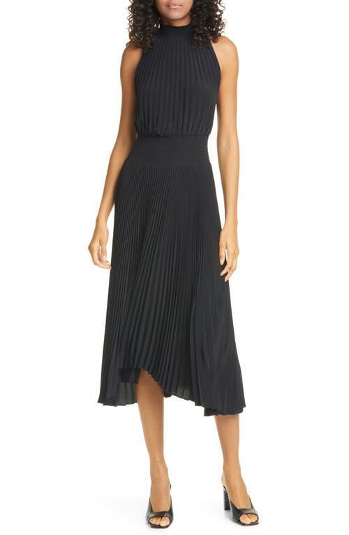 Renzo Pleated Halter Dress Product Image