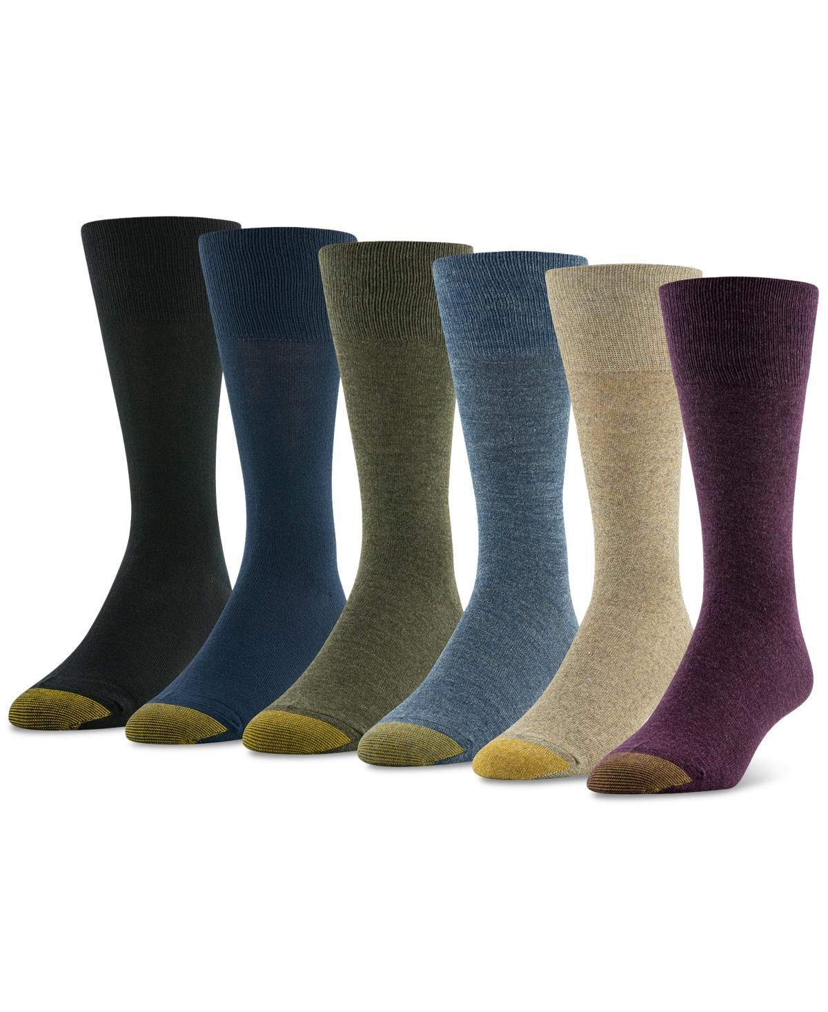 Mens GOLDTOE 6-Pack Cambridge Crew Socks Product Image