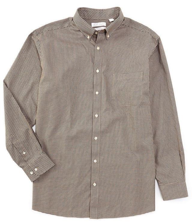 Gold Label Roundtree & Yorke Big & Tall Non-Iron Twill Long Sleeve Mini Check Sport Shirt Product Image