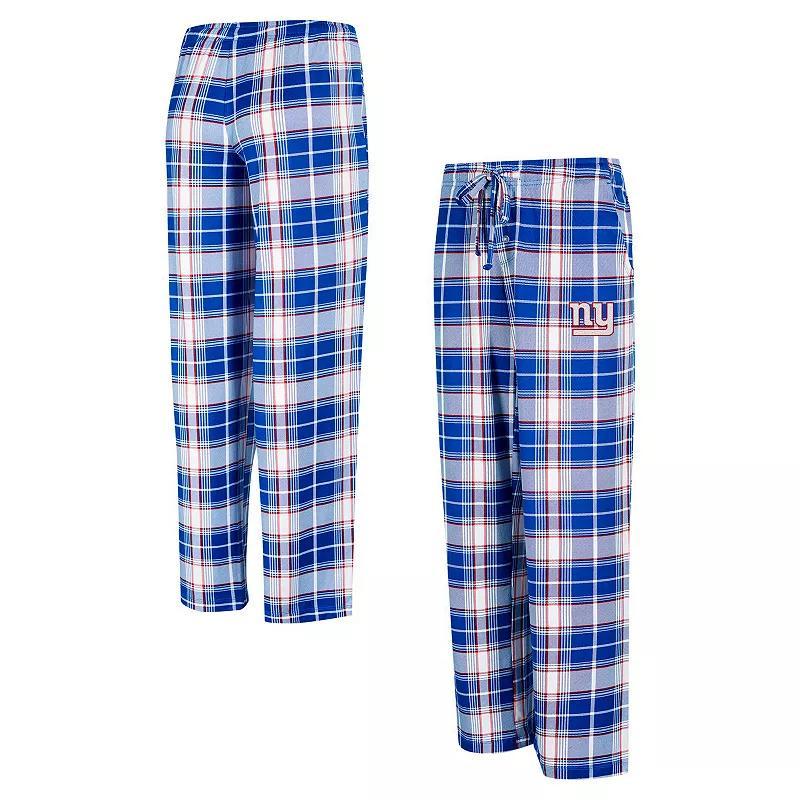 Womens Concepts Sport Royal New York Giants Ashford Plaid Knit Pants Product Image