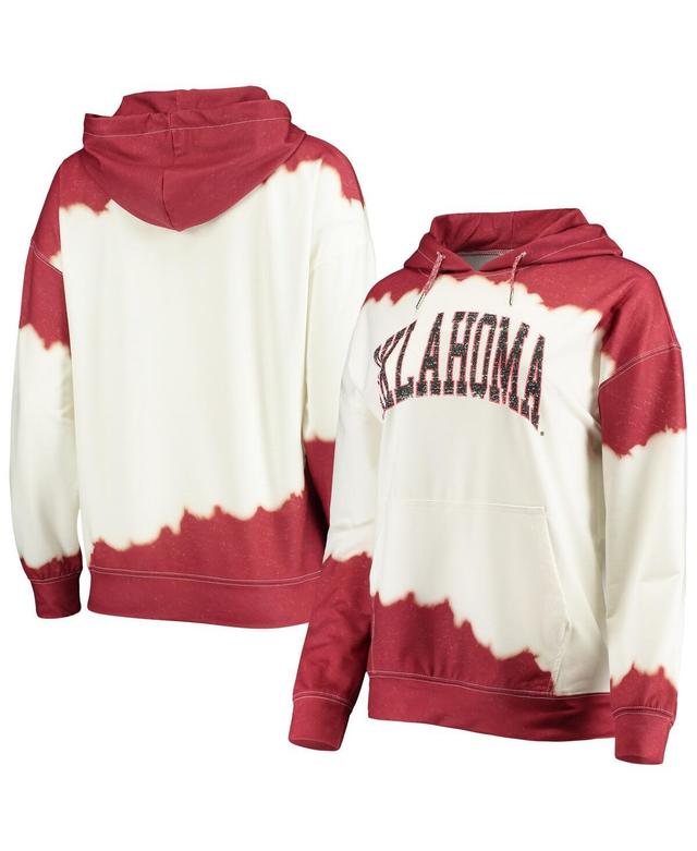 Womens Gameday Couture White Oklahoma Sooners For the Fun Double Dip-Dyed Pullover Hoodie - White Product Image