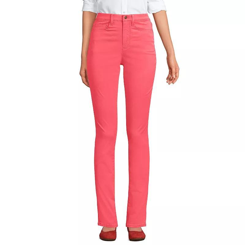 Womens Lands End High Rise Chino Slim Leg Pants Product Image