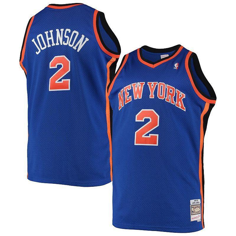 Mens Mitchell & Ness Larry Johnson New York Knicks 1998/99 Big & Tall Hardwood Classics Swingman Jersey Product Image