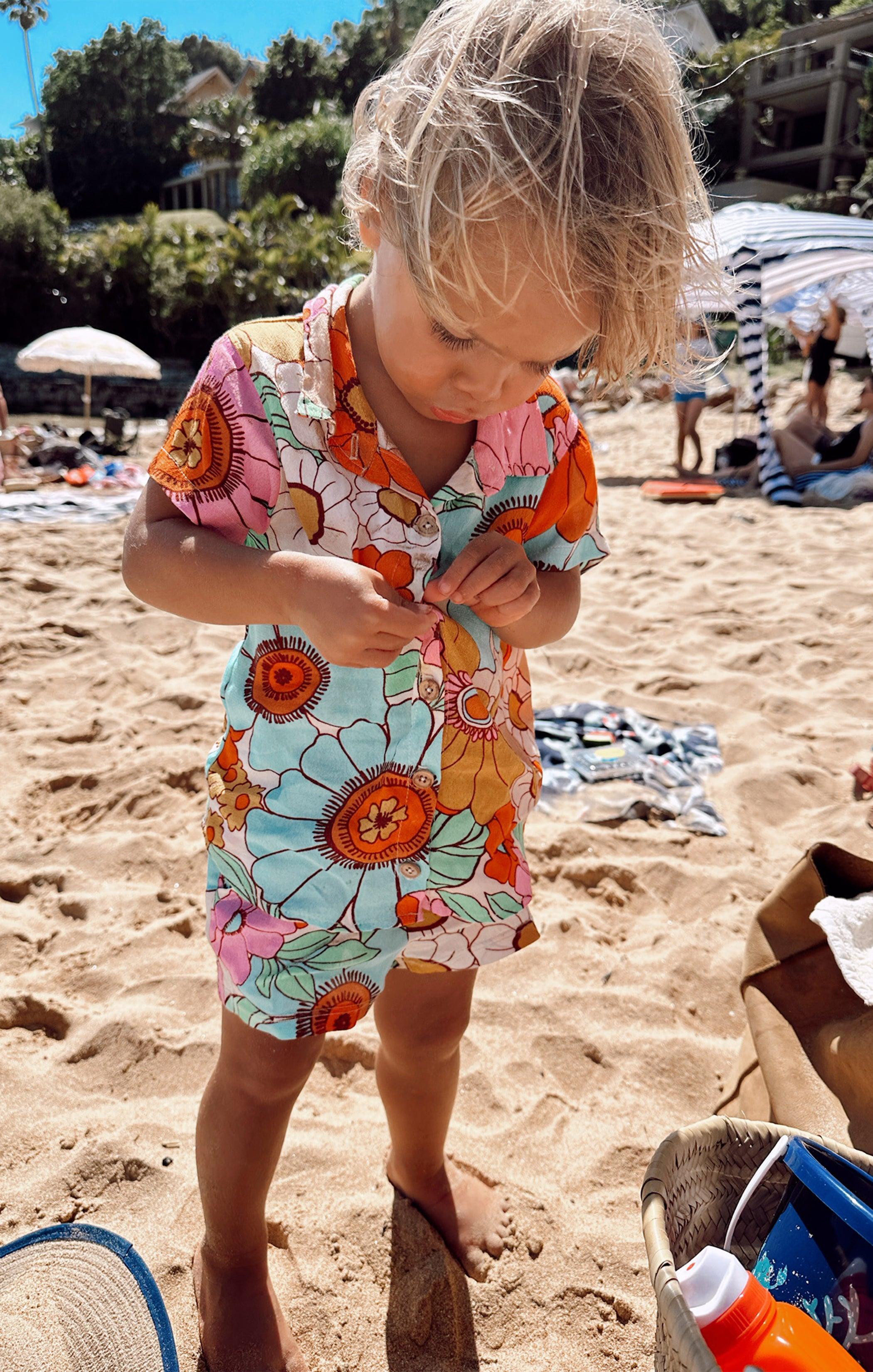 Lil Button Up Shirt ~ Flower Market Kids Product Image