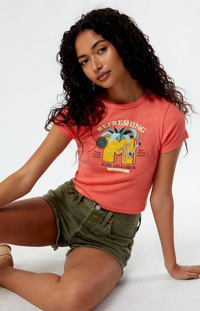 Ripple Junction Women's MTV Pineapple T-Shirt Product Image