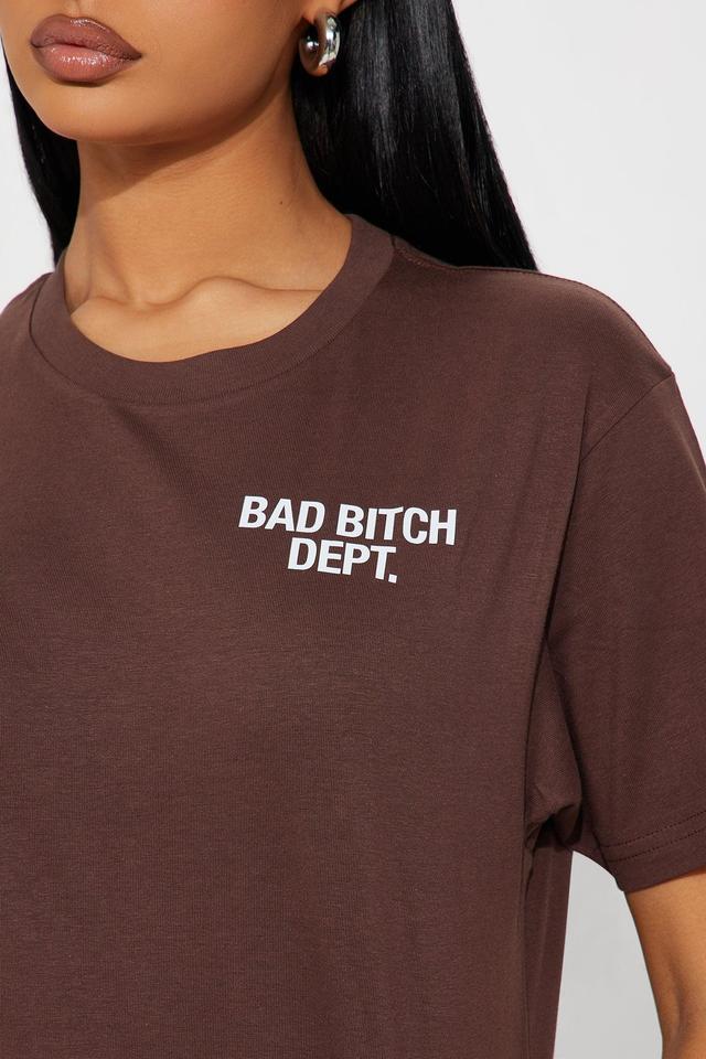 Member Of The Bad Bitch Dept Tee - Brown Product Image