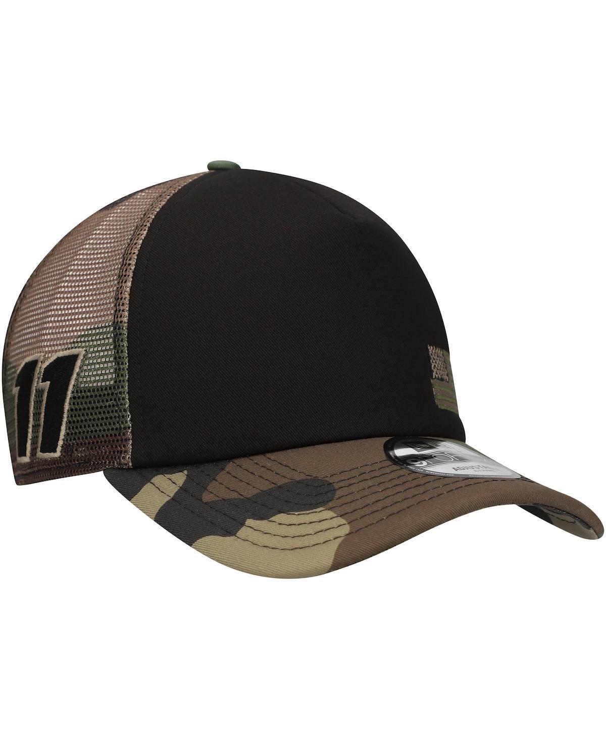 New Era Mens Black/Camo Denny Hamlin Trucker 9FORTY Adjustable Hat Product Image