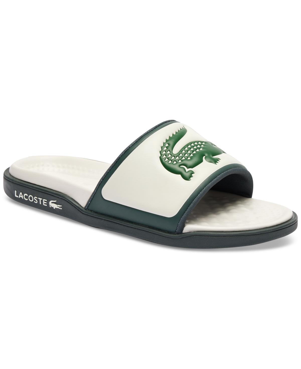 Lacoste Mens Serve Slide Dualiste Slip-On Sandals - White Product Image