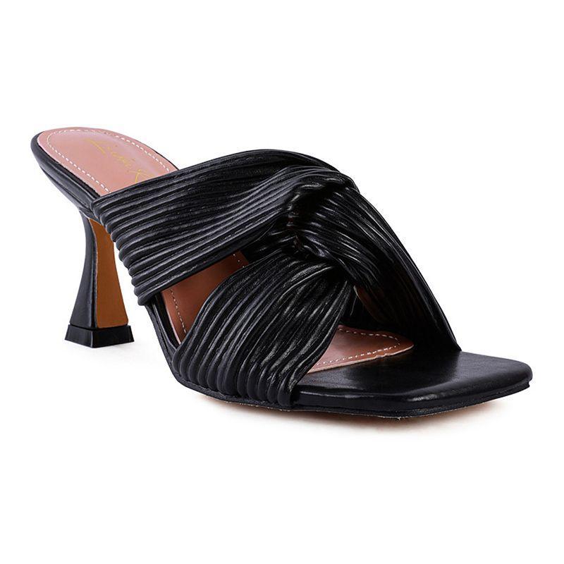 Battle Ex Cross Pleated Strap Slip On Sandals Product Image