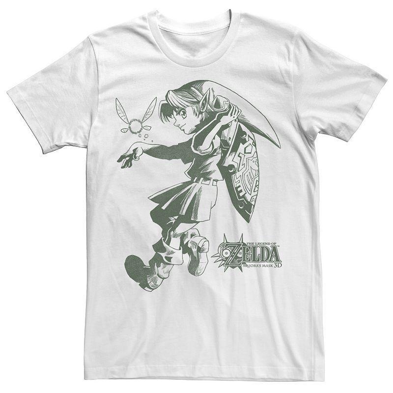 Mens Nintendo The Legend Of Zelda Lnk And Navi Line Art Portrait Tee Product Image