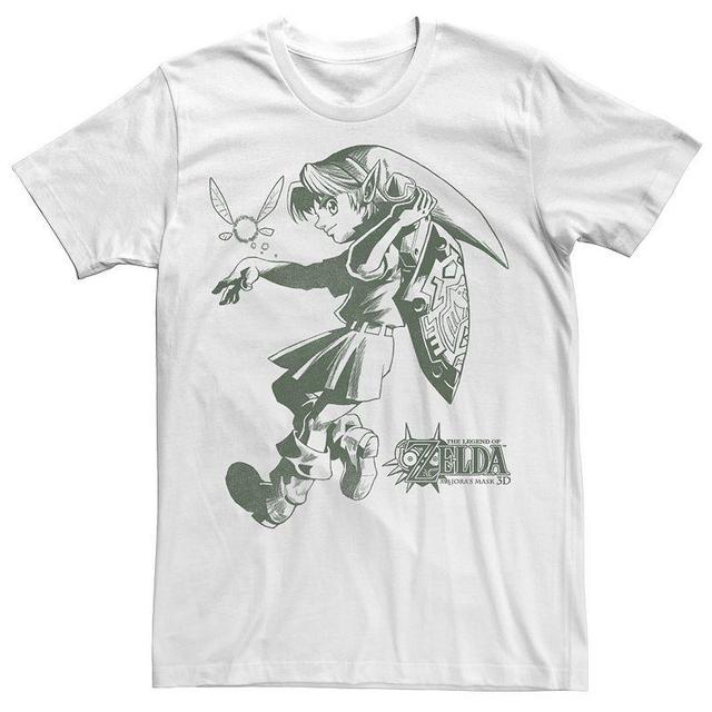 Mens Nintendo The Legend Of Zelda Lnk And Navi Line Art Portrait Tee Product Image