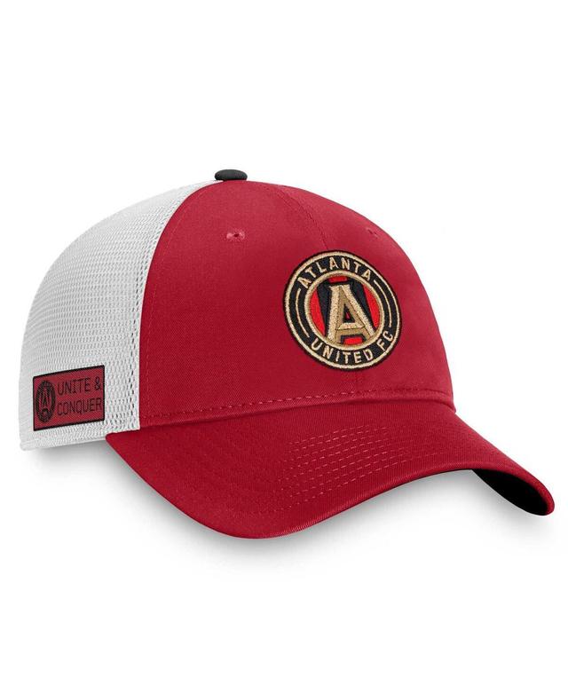 Mens Fanatics Garnet, White Atlanta United Fc Iconic Trucker Snapback Hat Product Image