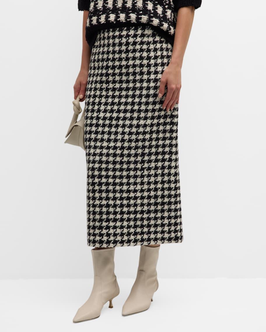 Straight Houndstooth Maxi Skirt product image