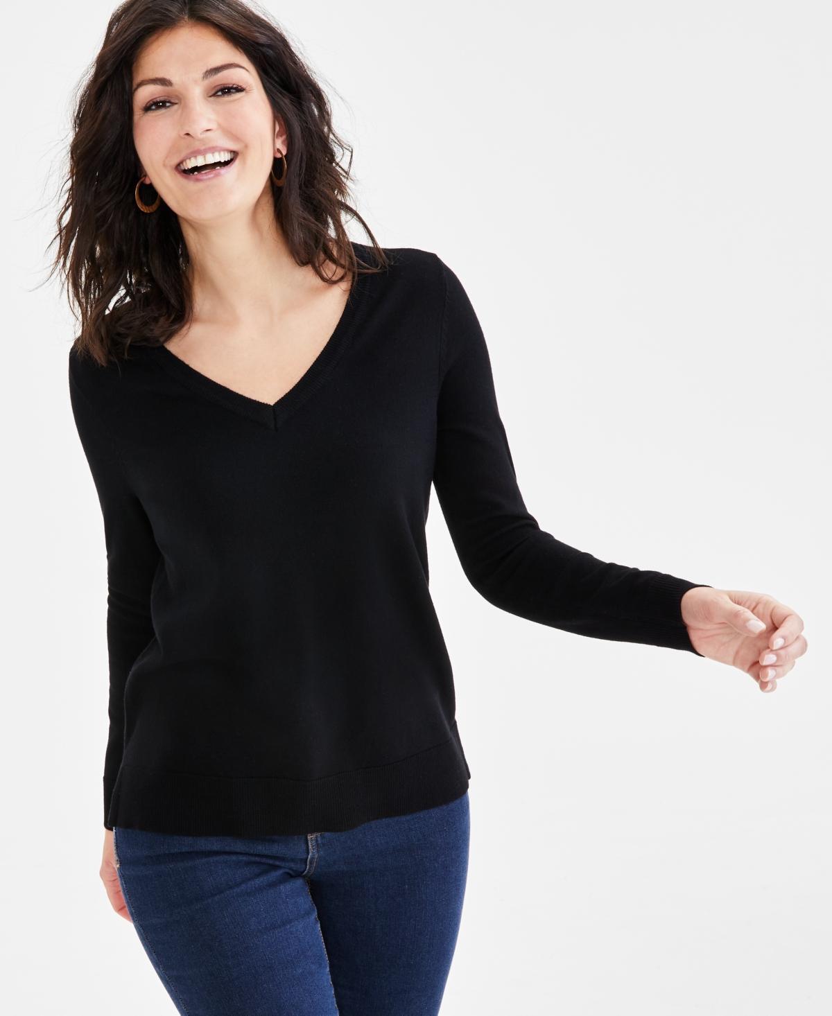 Style & Co Womens V-Neck Sweater, Created for Macys Product Image