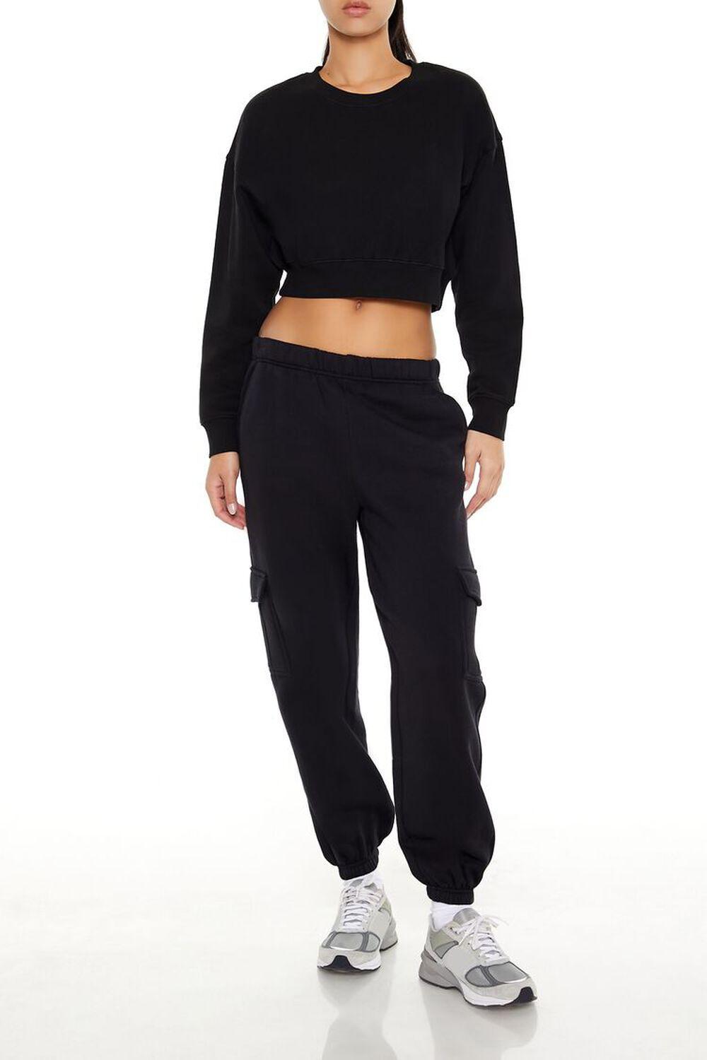 French Terry Cropped Pullover | Forever 21 Product Image