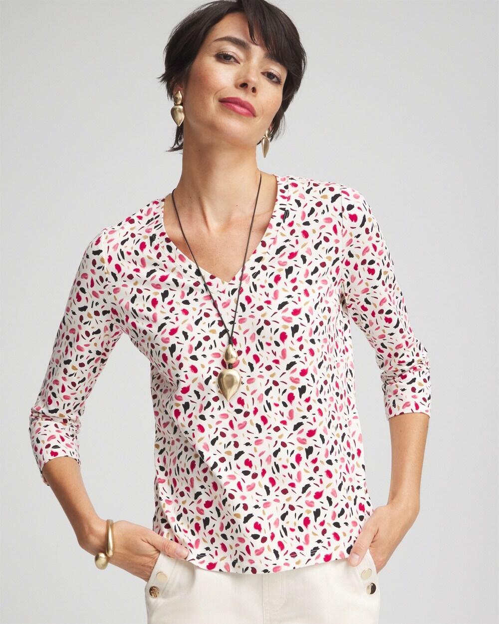 Women's Spots 3/4 Sleeve Perfect Tee Product Image