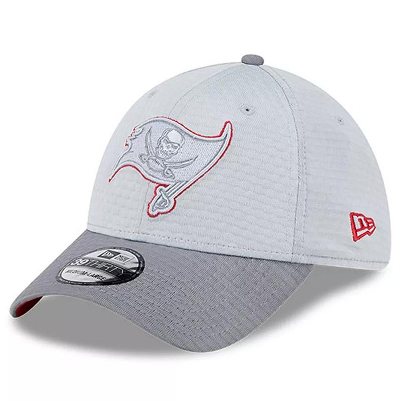 Mens New Era Gray Tampa Bay Buccaneers 2024 NFL Training Camp 39THIRTY Flex Hat Product Image