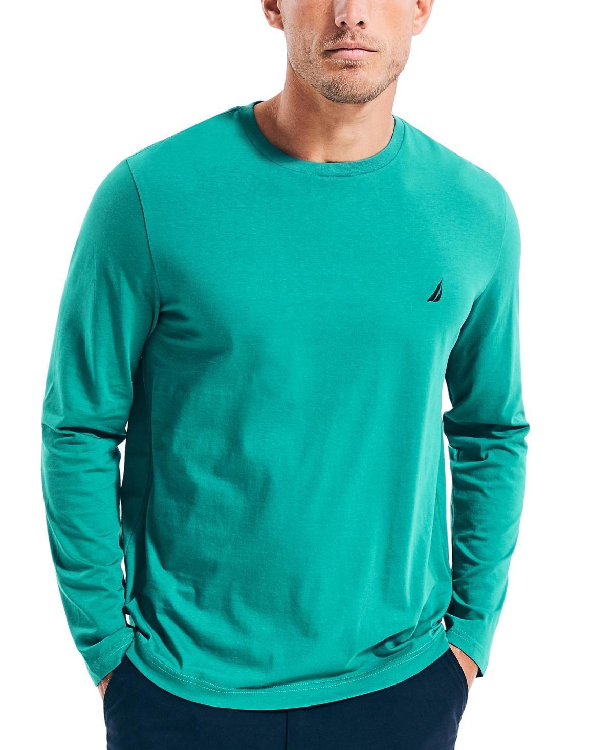 Nautica Mens J-Class Logo Classic-Fit Crew Long-Sleeve T-Shirt Product Image