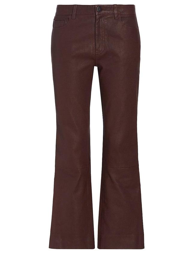 ATM Anthony Thomas Melillo Crop Flare Leather Pants Product Image