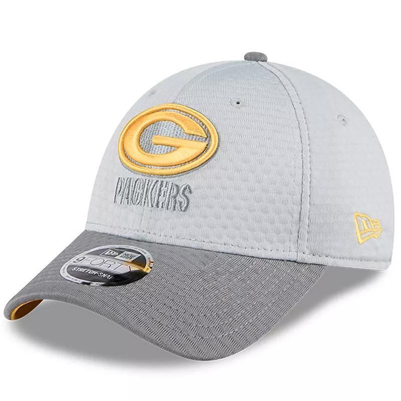 New Era Mens Gray Green Bay Packers 2024 Nfl Training Camp 9FORTY Adjustable Hat Product Image